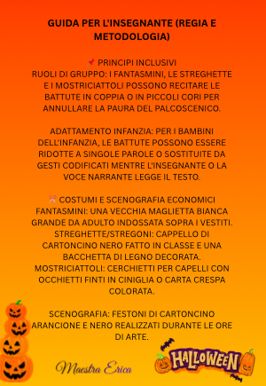 Copione Teatrale Halloween "La Festa dei Mostri Gentili" | Facile, breve e inclusivo (Infanzia e Primaria)