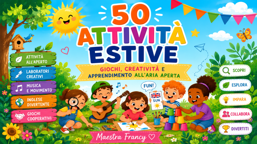 50 Attività Estive per Bambini – Giochi, Creatività e Apprendimento all'Aria Aperta