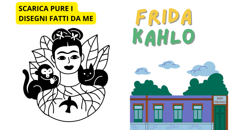Materiale Didattico su Frida Kahlo disegni