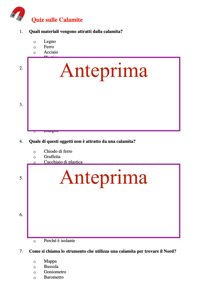 kit educativo Montessori per scoprire il magnetismo; un percorso di scoperta tra sperimentazioni giochi e leggende; per tutte le classi
