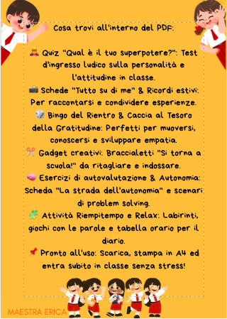 Kit Accoglienza e Rientro a Scuola – Classe 3ª | Attività Inclusive, Quiz, Giochi e Riempitempo