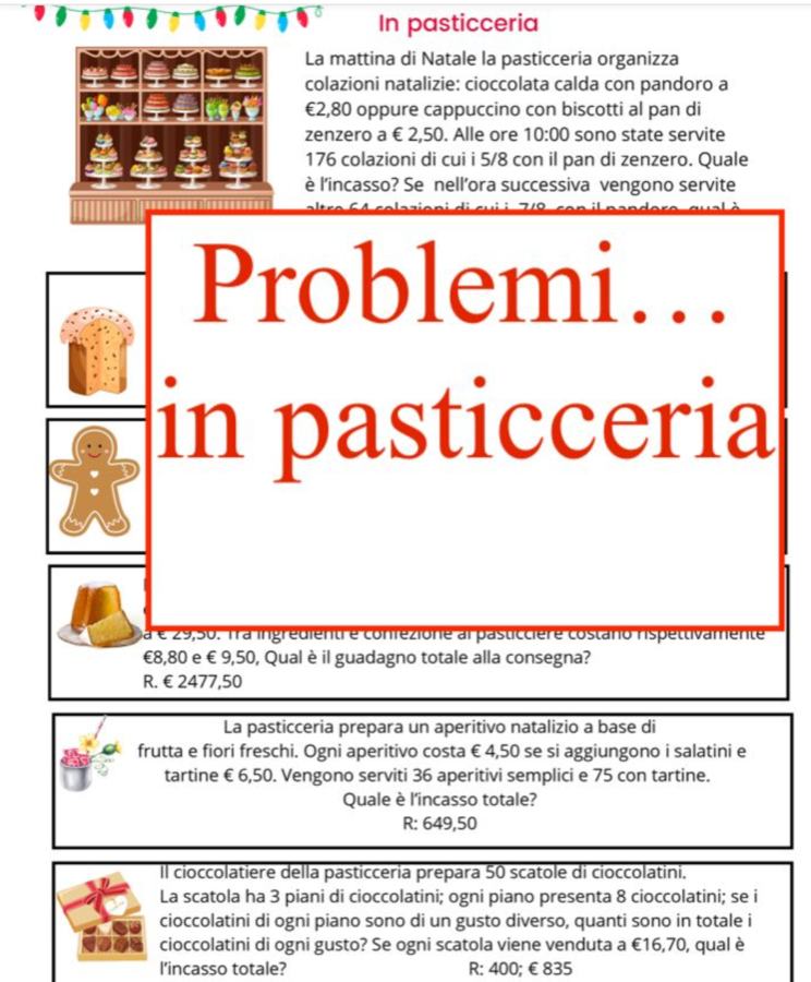Natale matematico: problemi, logica e sudoku; per le attività in classe o per i compiti delle vacanze- classi IV/V