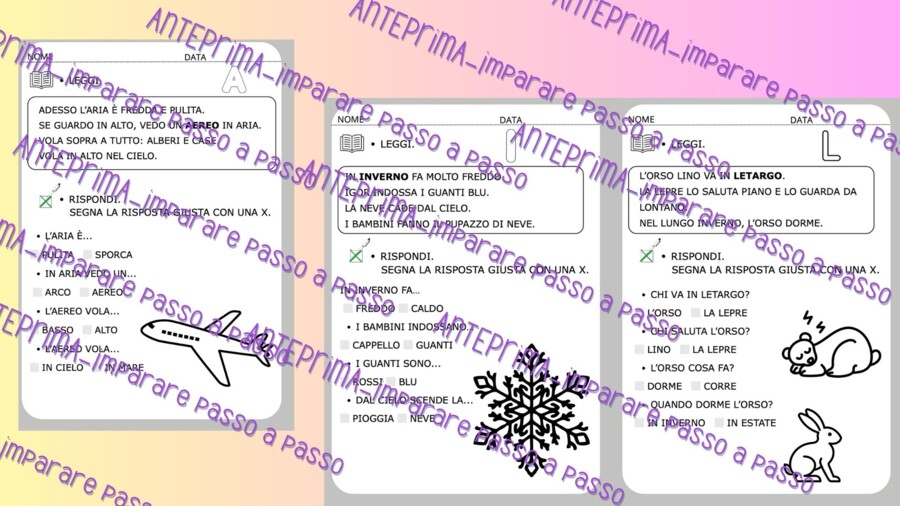 LETTURE D’INVERNO IN PRIMA – Lettura e comprensione dalla A alla Z