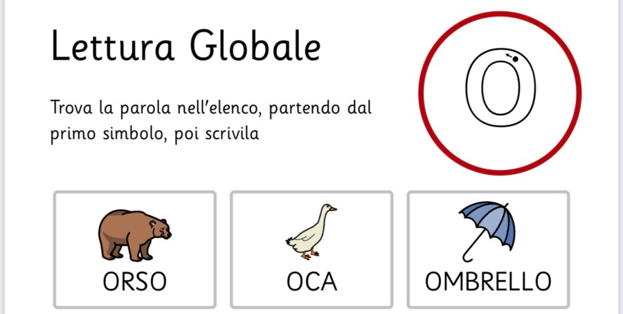 LETTURA GLOBALE LETTERA O