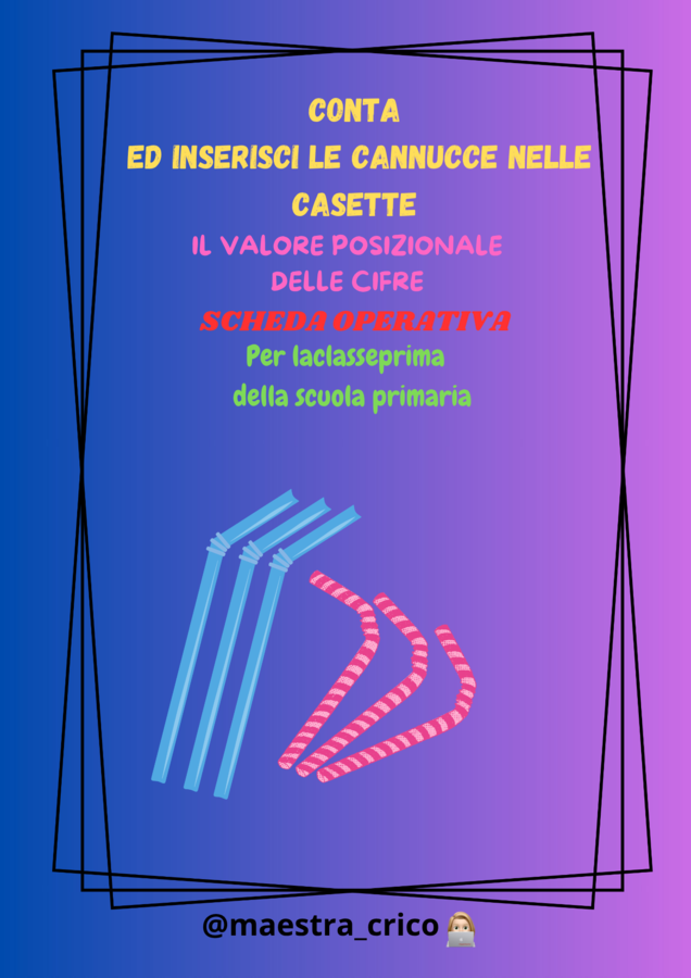 CONTA ED INSERISCI LE CANNUCCE NELLE CASETTE