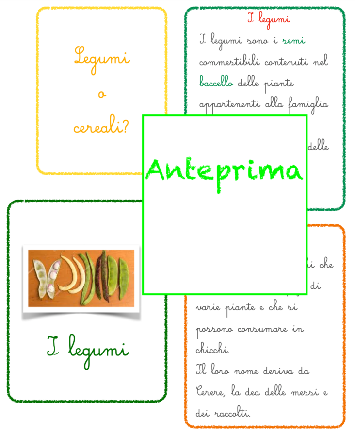 Legumi o cereali? Classe I-V