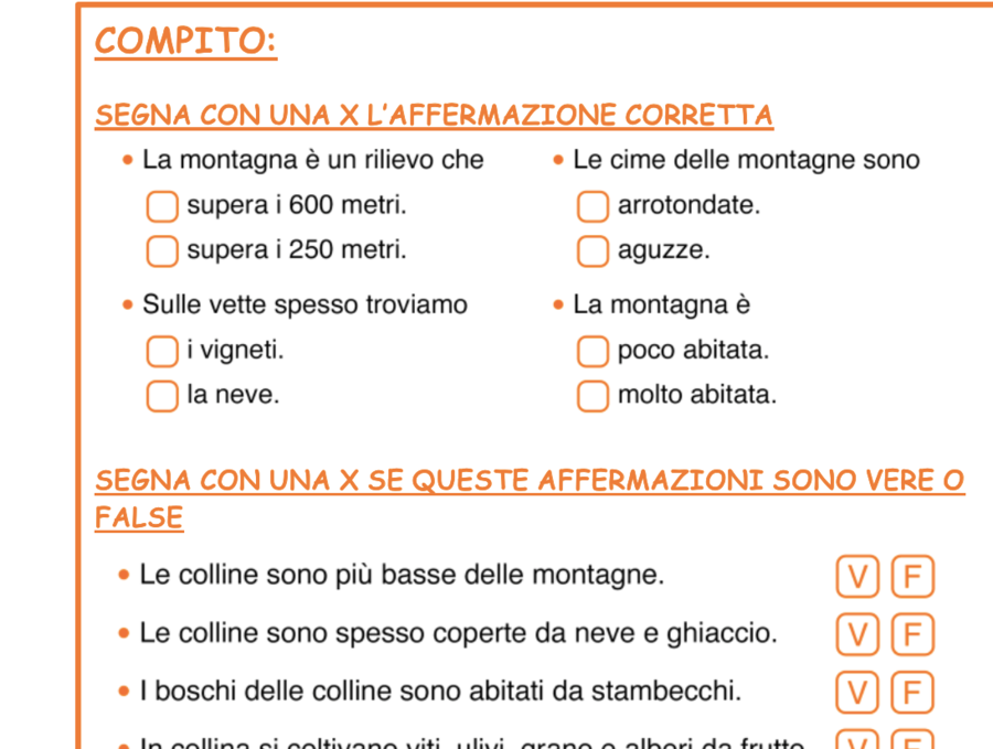DOMANDE PAESAGGI SECONDA
