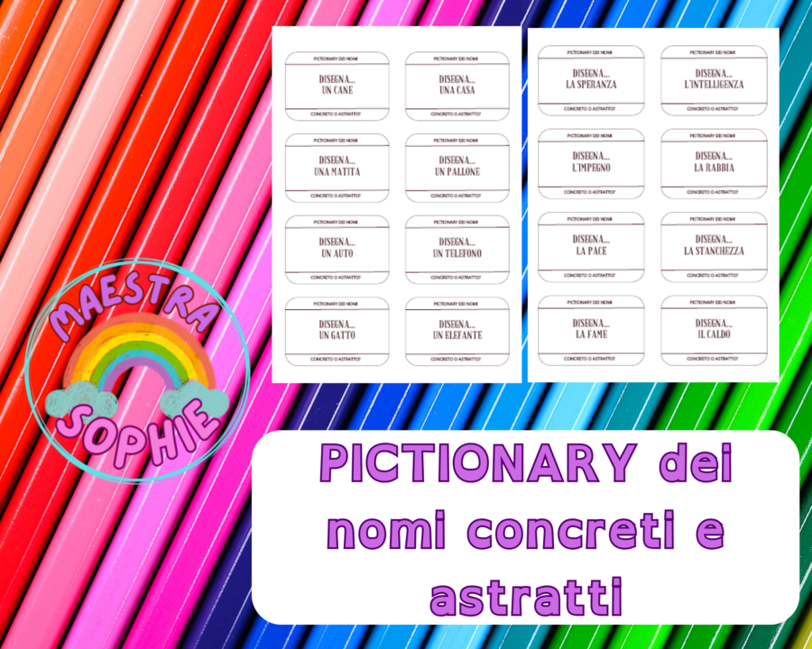 pictionary dei nomi concreti e astratti