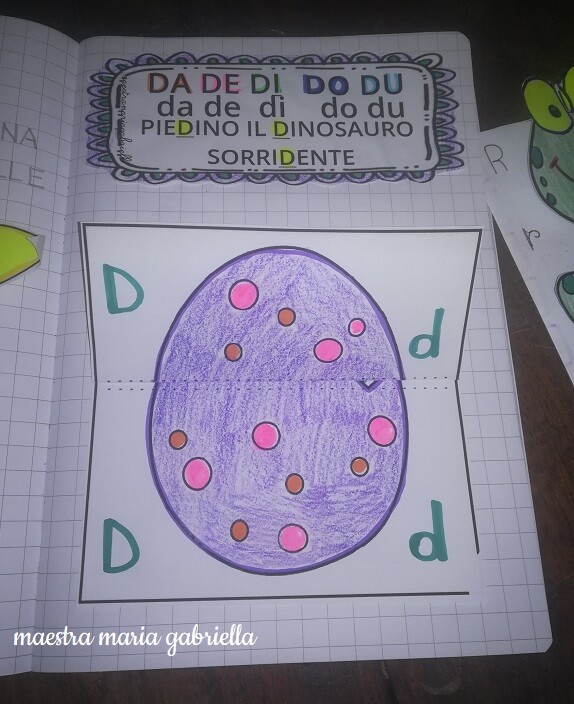 Lettera D di DInosauro PieDino