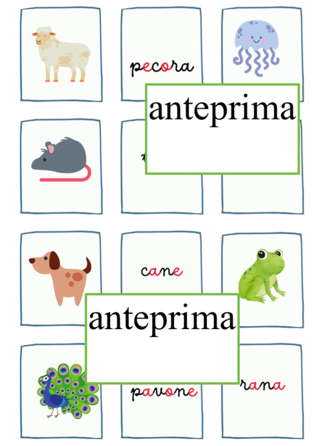Il ballo degli animali- un materale per la lettoscrittura
