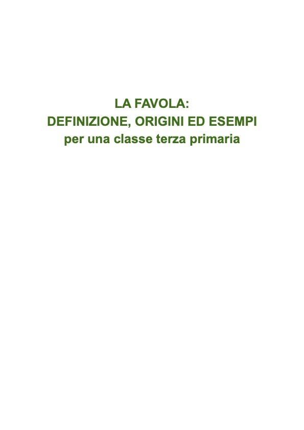 La  favola 3^