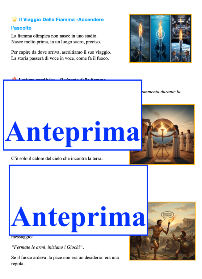 Il Fuoco di Olimpia- Luce, scienza e valori-Un percorso multidisciplinare tra storia, mito, scienza e tecnologia