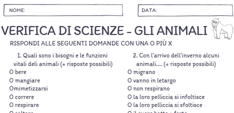 verifica di scienze