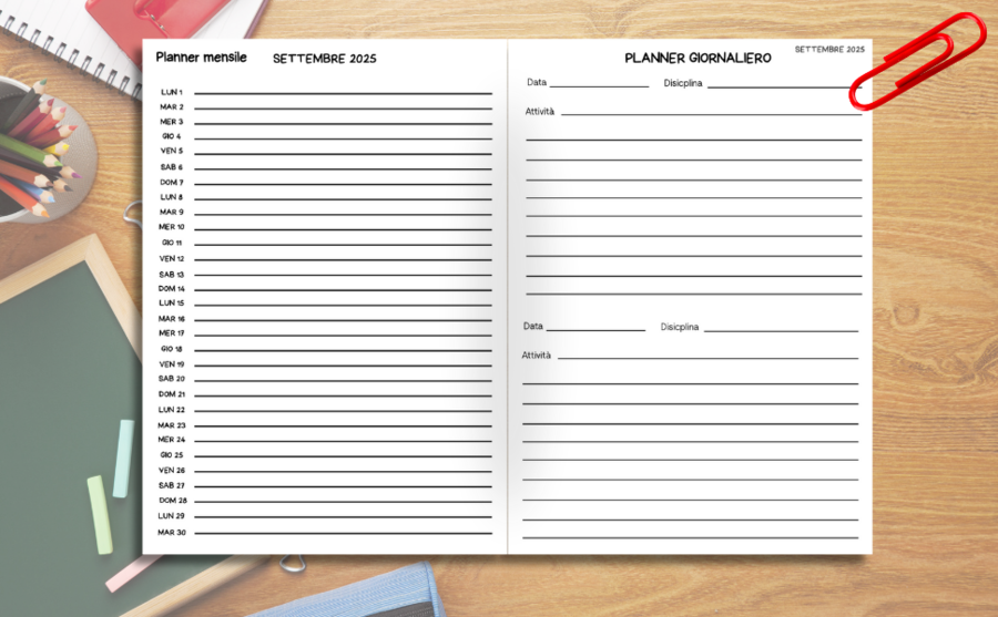Il mio planner dell'accoglienza 2025/2026
