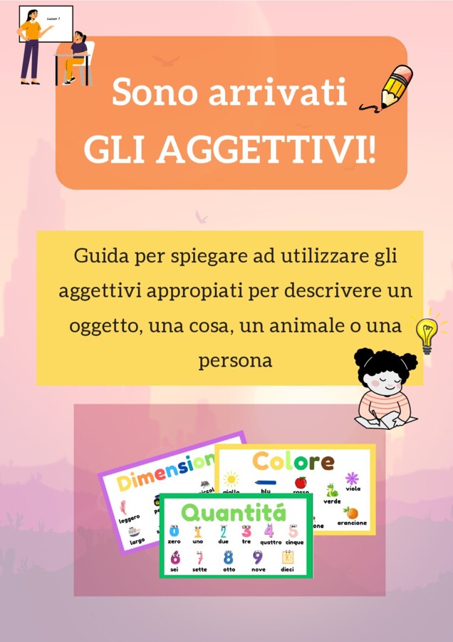 Guida per spiegare gli aggettivi