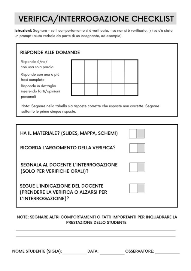 Checklist Verifiche