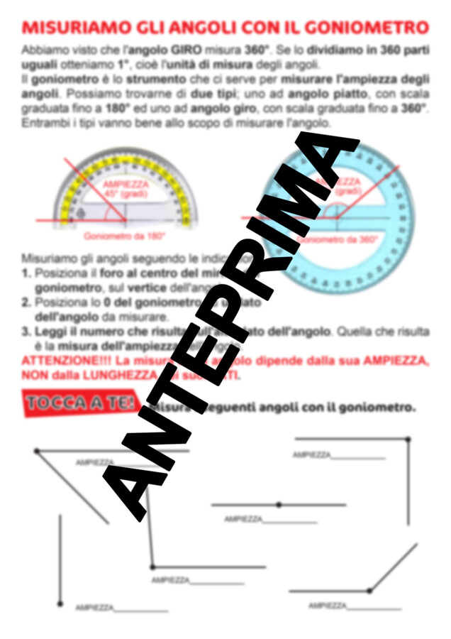MISURARE GLI ANGOLI CON IL GONIOMETRO
