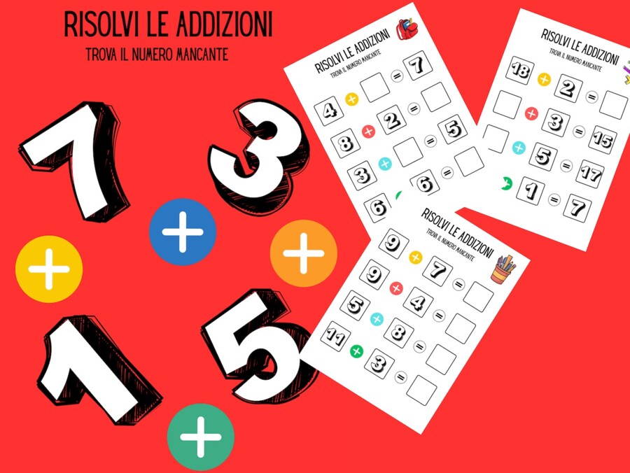Addizioni Creative: Trova il Numero Mancante operazioni entro il 20