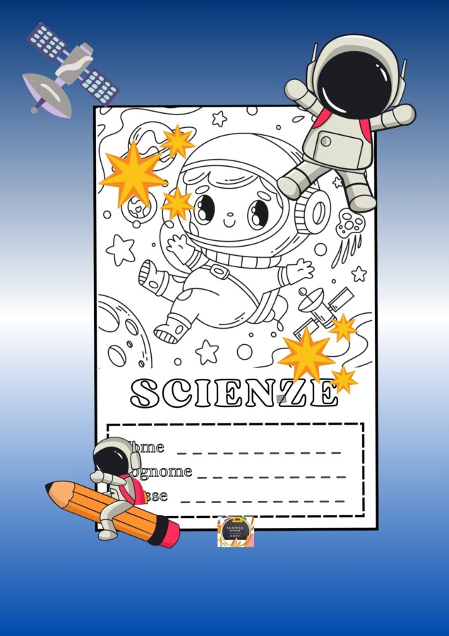 COPERTINA QUADERNO DI SCIENZE V - TEMA SPAZIO N.3 -