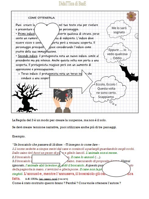 COME CREARE LA SUSPENSE