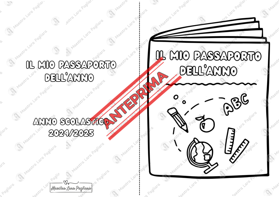 Il mio passaporto dell'anno - attività di fine anno scolastico