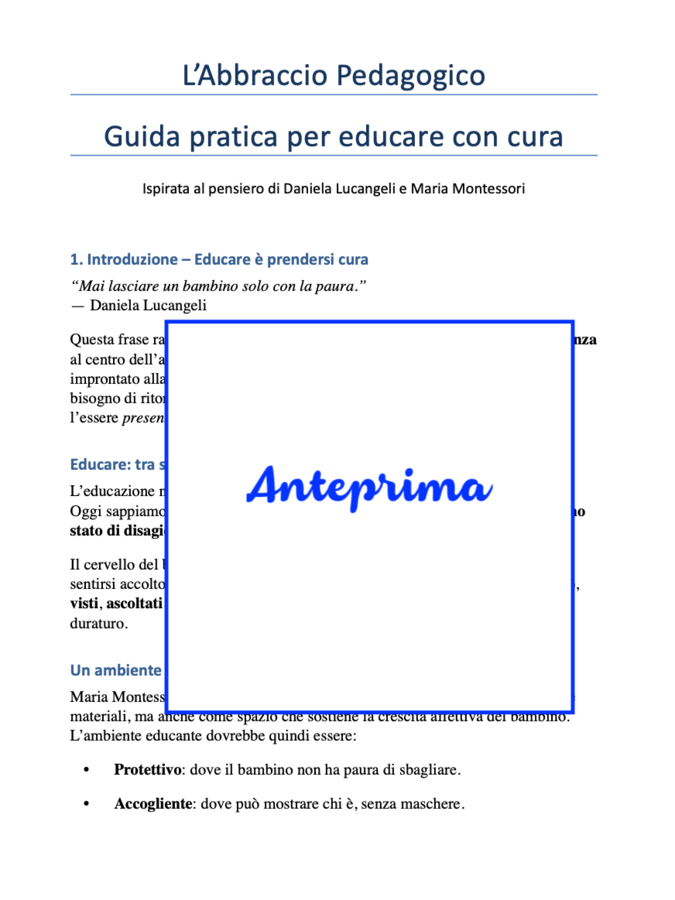 L'abbraccio pedagogico-guida pratica per educare con cura-per tutte le classi