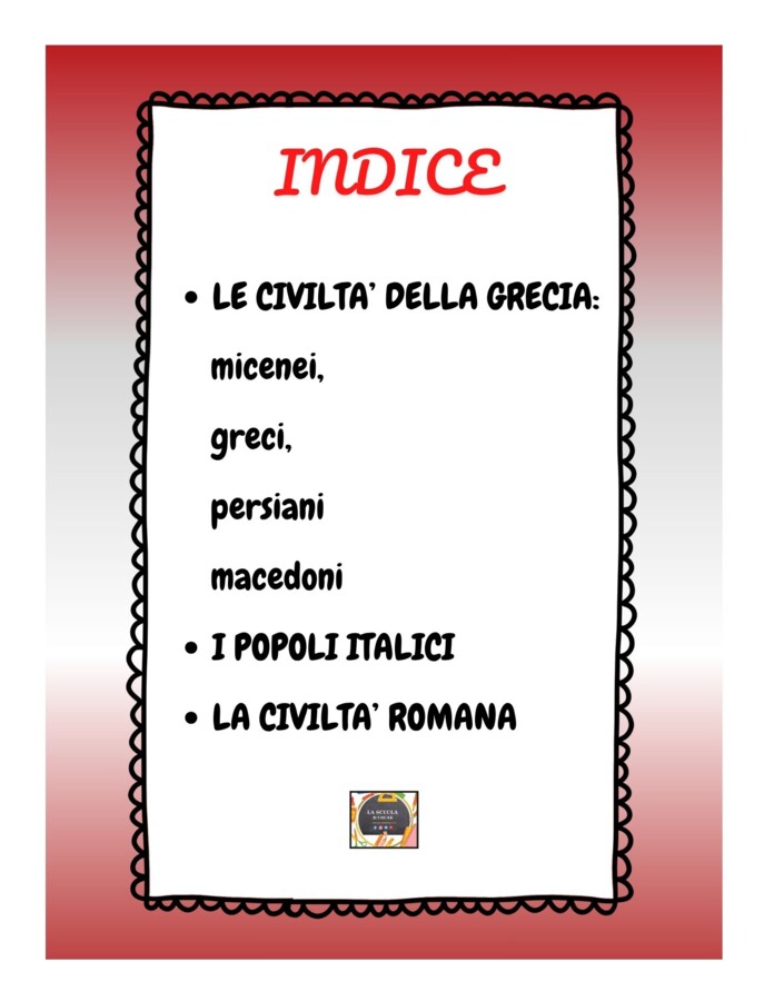 QUADERNO DI STORIA - Classe V -