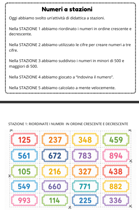 Quaderno di ottobre di matematica in classe terza