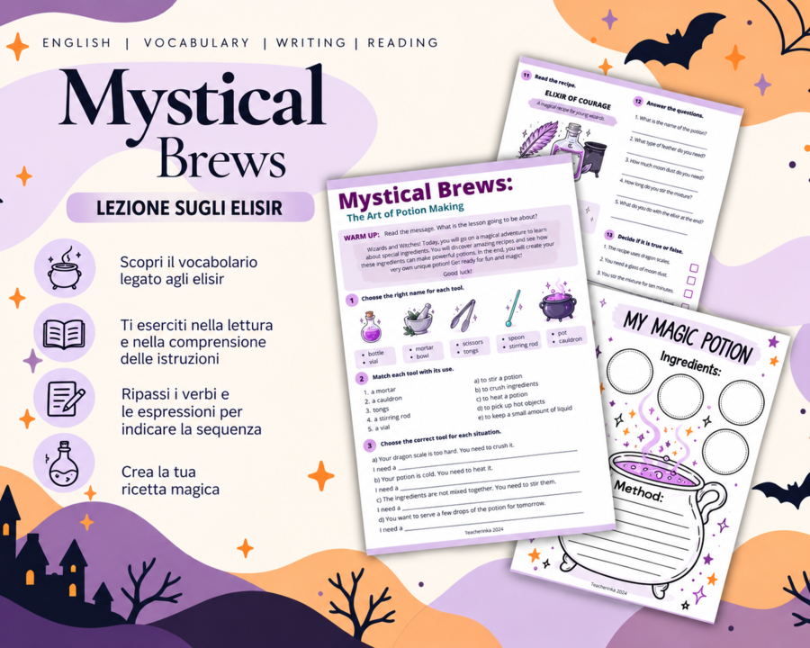 Mystical Brews - Le Pozioni Magiche | Inglese per Halloween