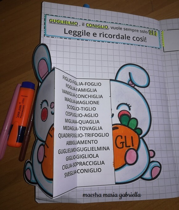 GLI di conigio Giglielmo e LI di Elio interattivi