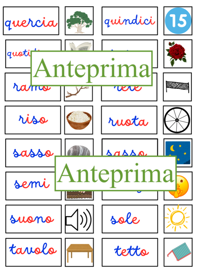 La margherita delle sillabe per l'apprendimento della lettoscrittura