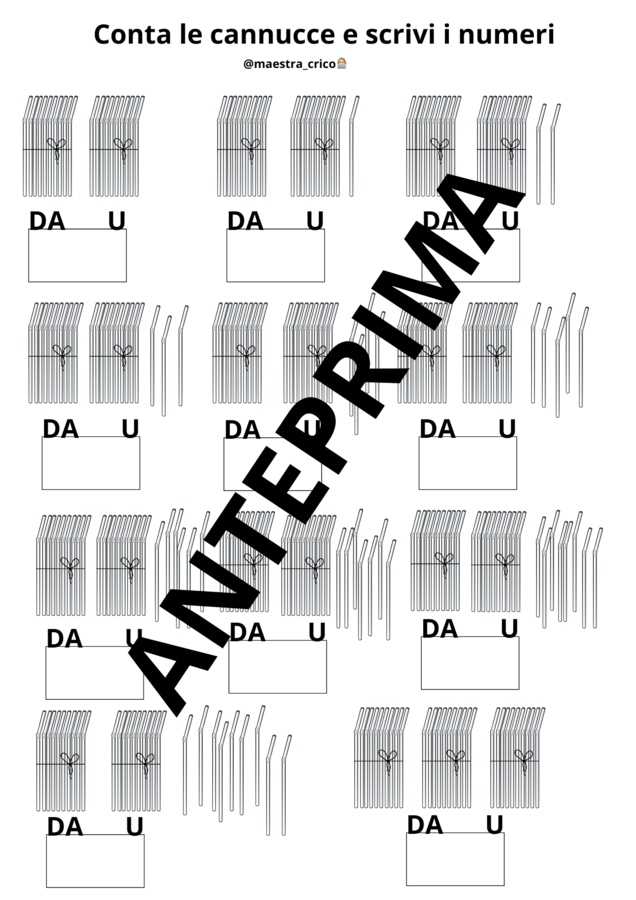 RAPPRESENTIAMO I NUMERI CON I MATERIALI CONCRETI