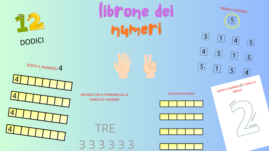 Librone per i numeri da 1 a 20 - sostegno