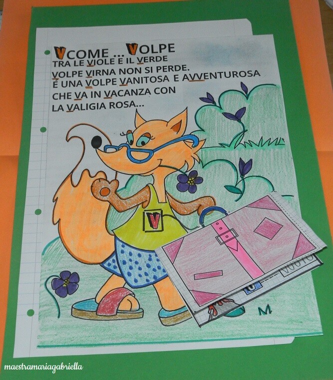 Lettera V di Volpe Virna in Vacanza