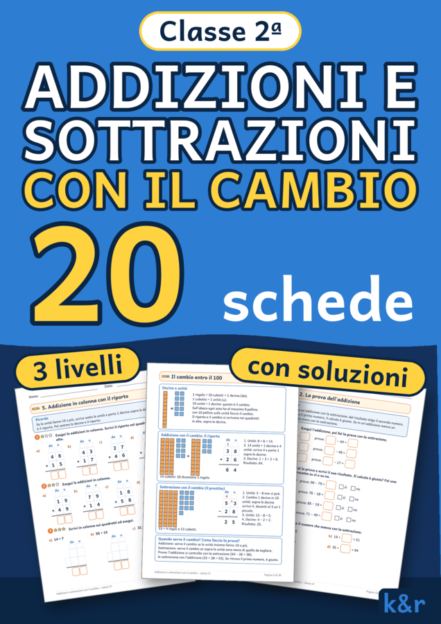 Addizioni e sottrazioni con il cambio classe seconda