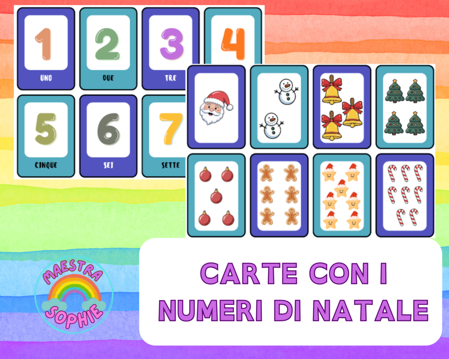 CARTE CON I NUMERI DI NATALE