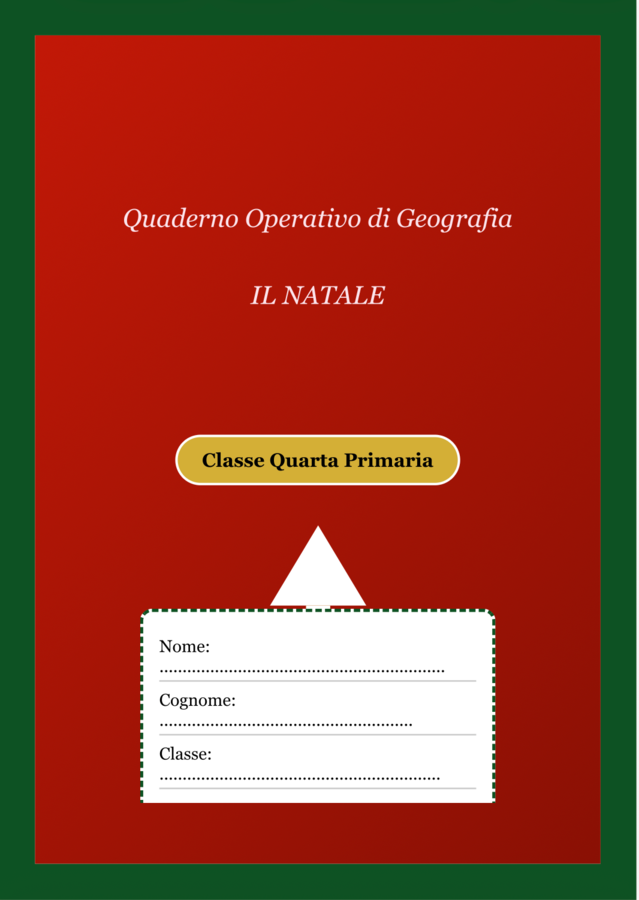 Quaderno operativo di Geografia - IL NATALE