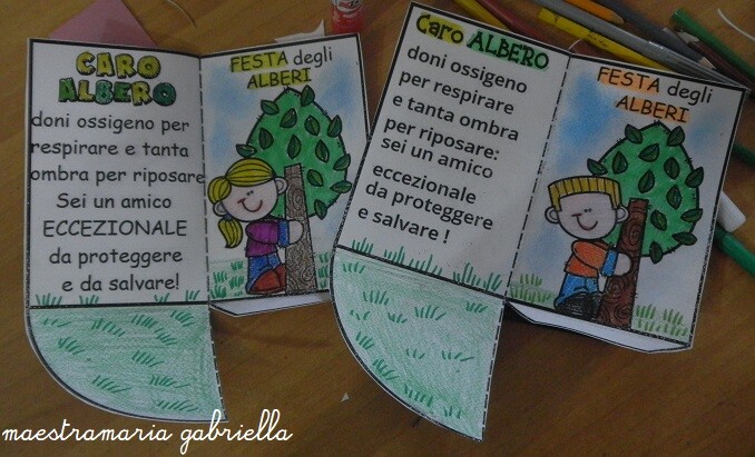 Festa degli alberi: amico albero tridimensionale alunno , alunna