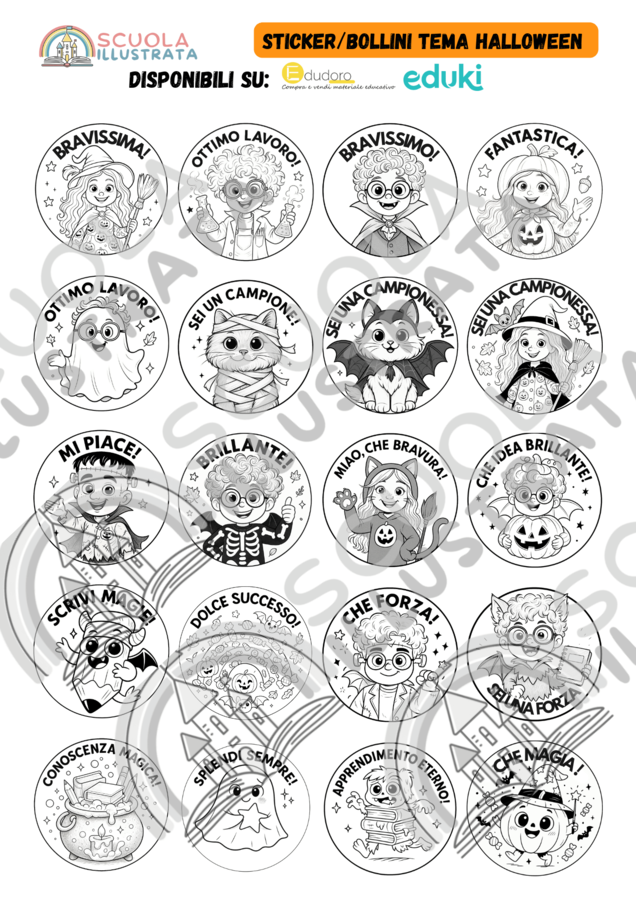 Stickers / Bollini Motivazionali – Halloween