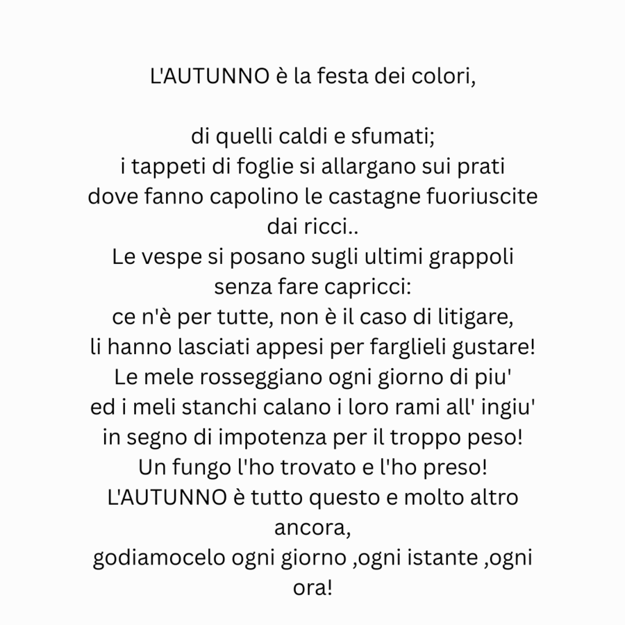 L'AUTUNNO è la festa dei colori