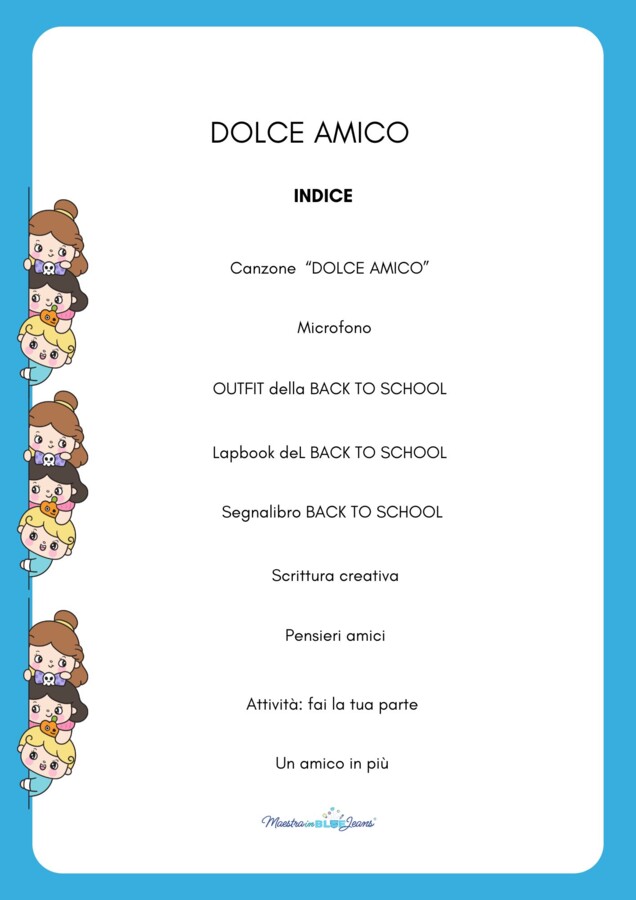 BACK TO SCHOOL - DOLCE AMICO CON CANZONE