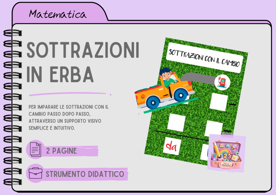 SOTTRAZIONI IN ERBA - SOTTRAZIONI CON IL CAMBIO di Vita da Mammestra