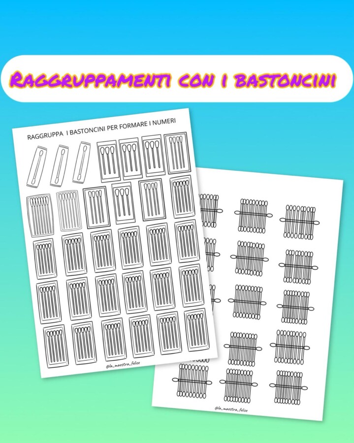Raggruppamenti con i bastoncini cotton fioc