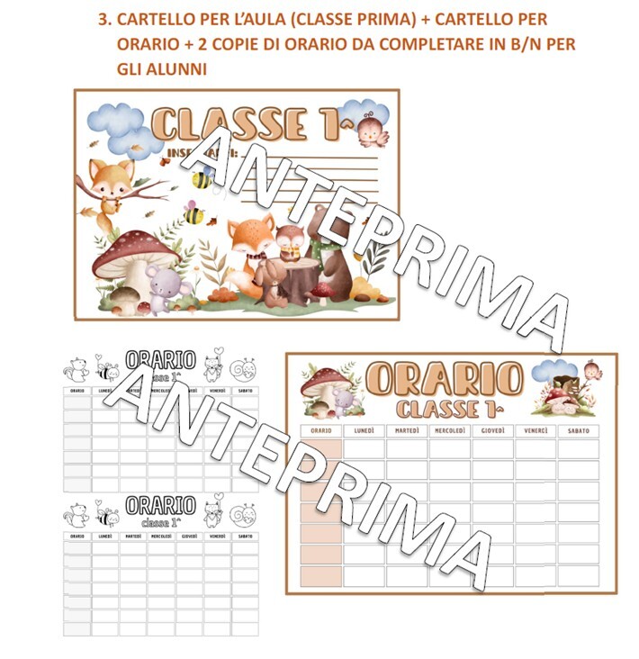 Accoglienza in classe prima con gli animali del bosco