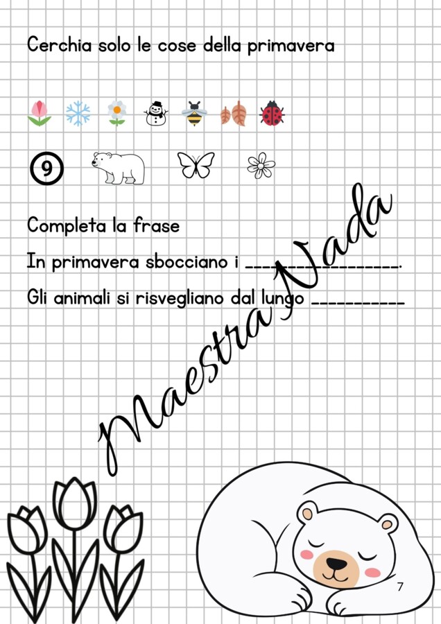 Matematica di primavera schede giochi e attività per la classe prima scuola primaria