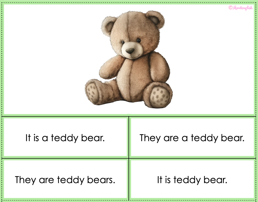 It is VS They are - multiple choice cards