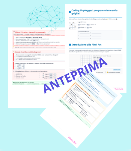 INFORMATICA & CODING FACILE - 6 Lezioni pronte con schede, laboratori al PC, soluzioni e griglie (Classi 3ª e 4ª)