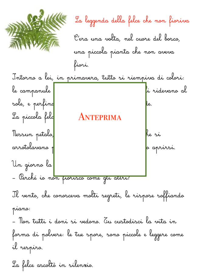Tempo di spore:le felci-un percorso tra botanica, storia, dinosauri e poesia-per tutte le classi