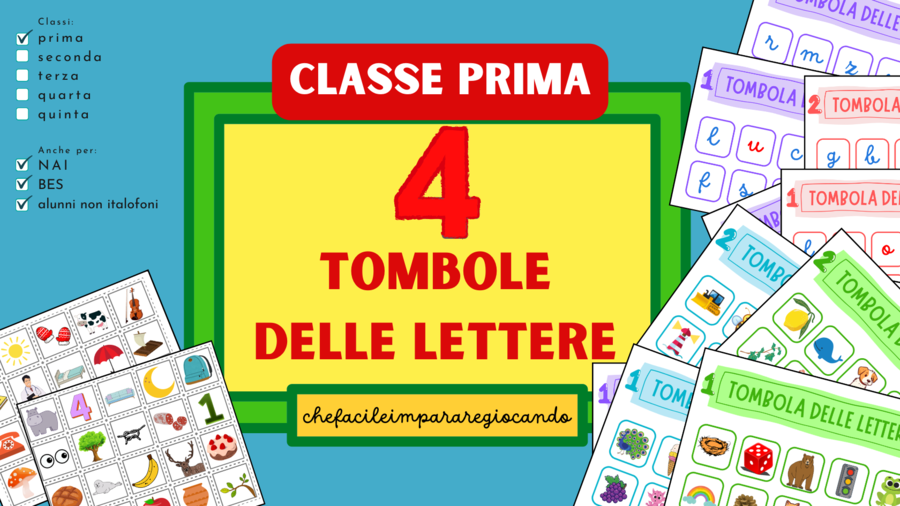 4 TOMBOLE DELLE LETTERE - CLASSE PRIMA
