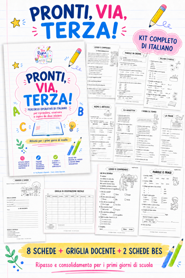 Pronti via terza! Mini kit italiano